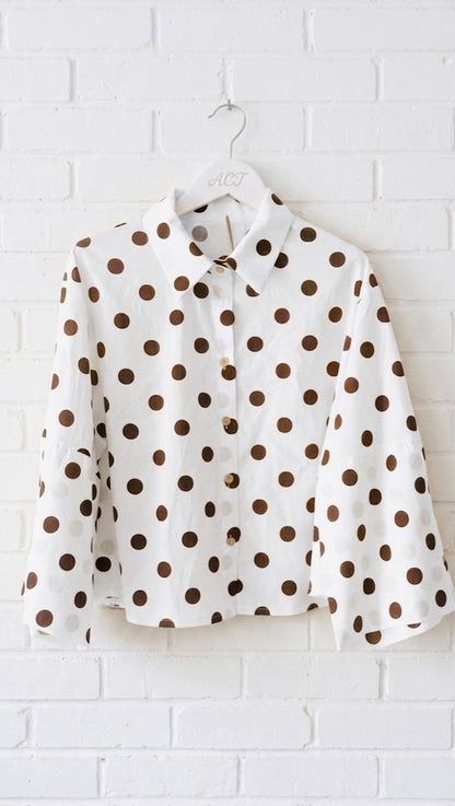 Blusa de topos boxy+3colores