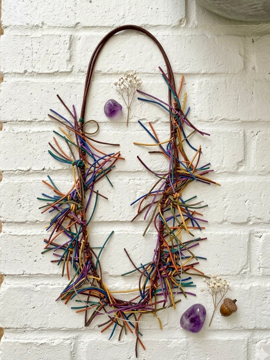 Collar flecos, multicolores