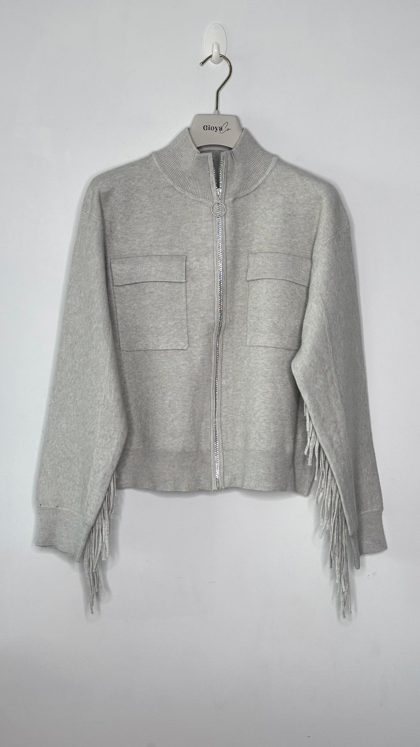 Cárdigan crop flecos +2 colores