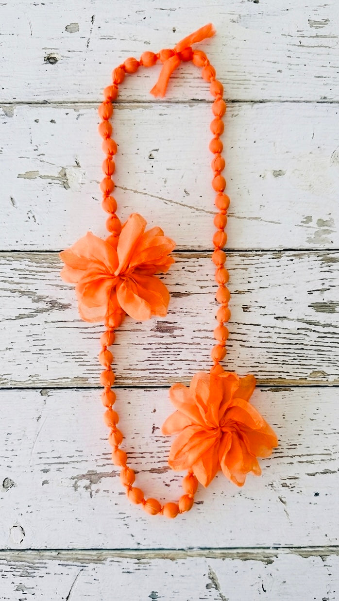 Collar bolas flores +7 colores