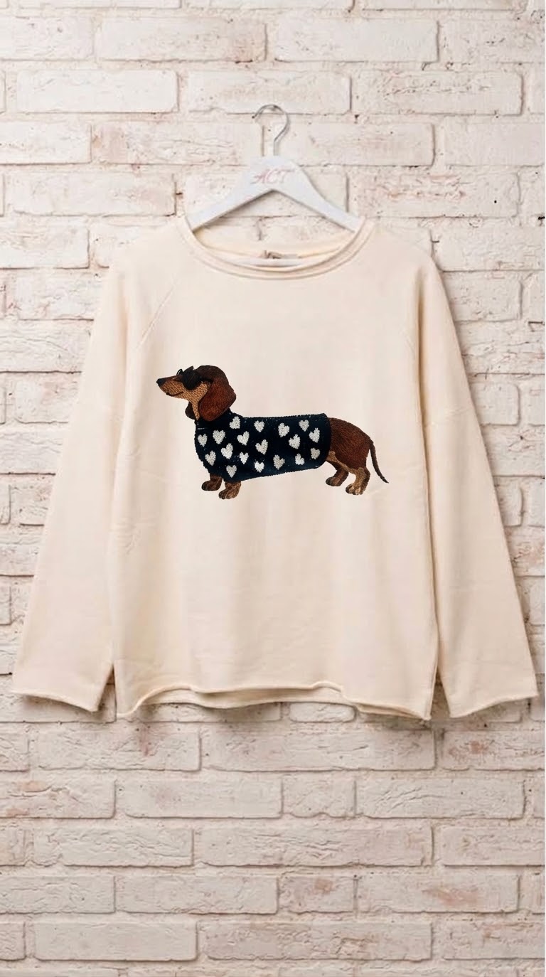 Sudadera Teckel Corazones