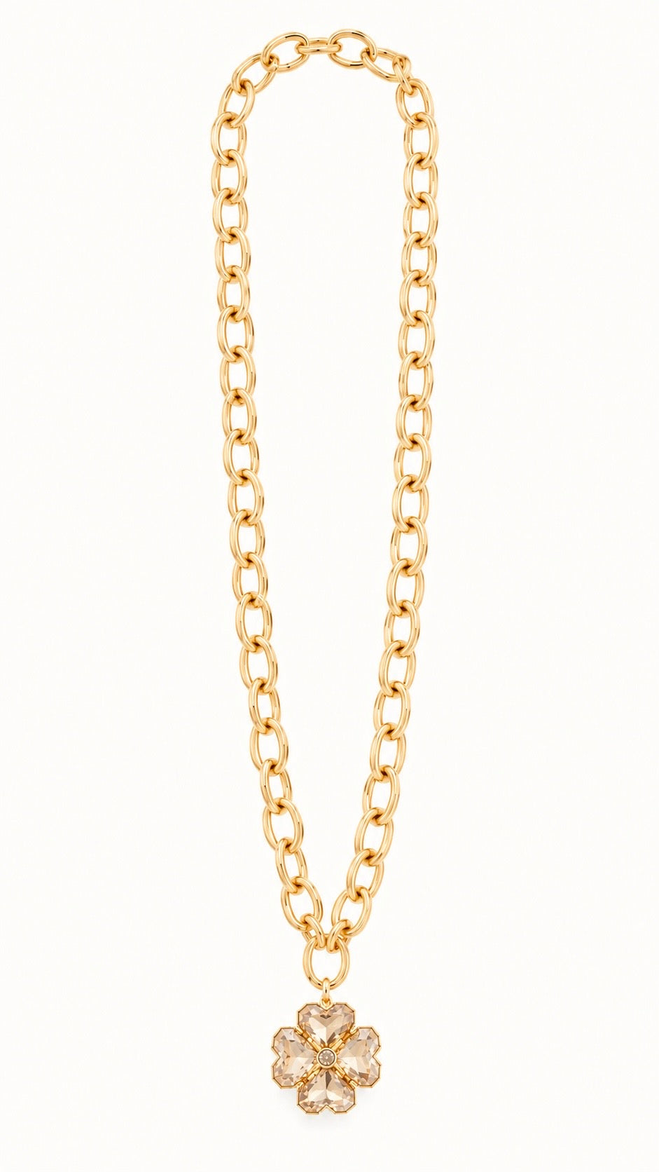 Collar Trébol Cristal Gold +1 color