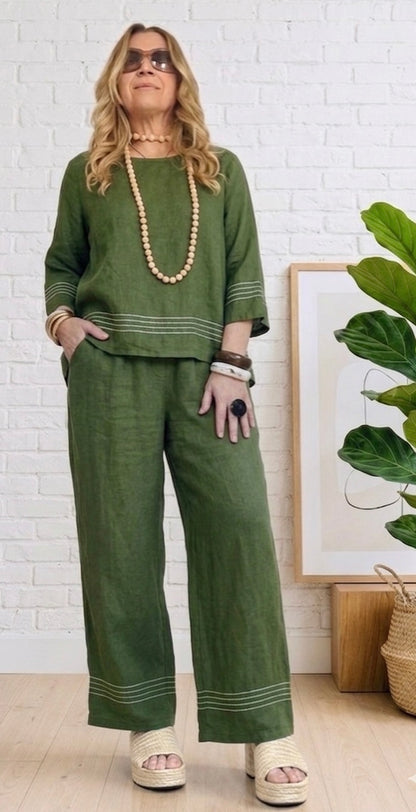 Conjunto Lino, luxury +5 colores