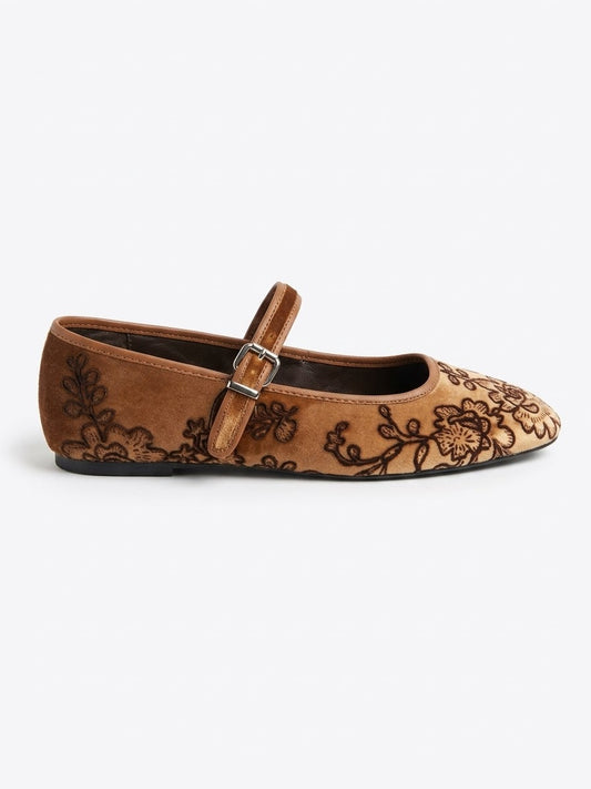Manoletinas Corina Velvet Floral