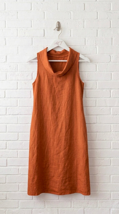 Vestido midi lino escote desbocado +8 colores
