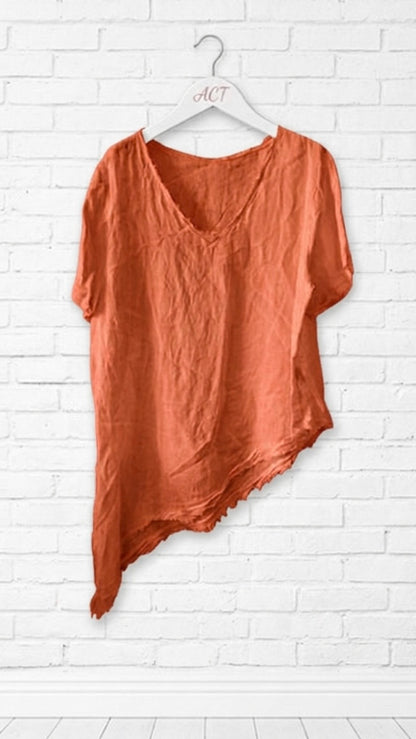 Blusa lino asimétrica Aurora +8colores
