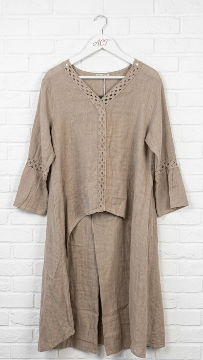 Conjunto lino bordado +5 colores