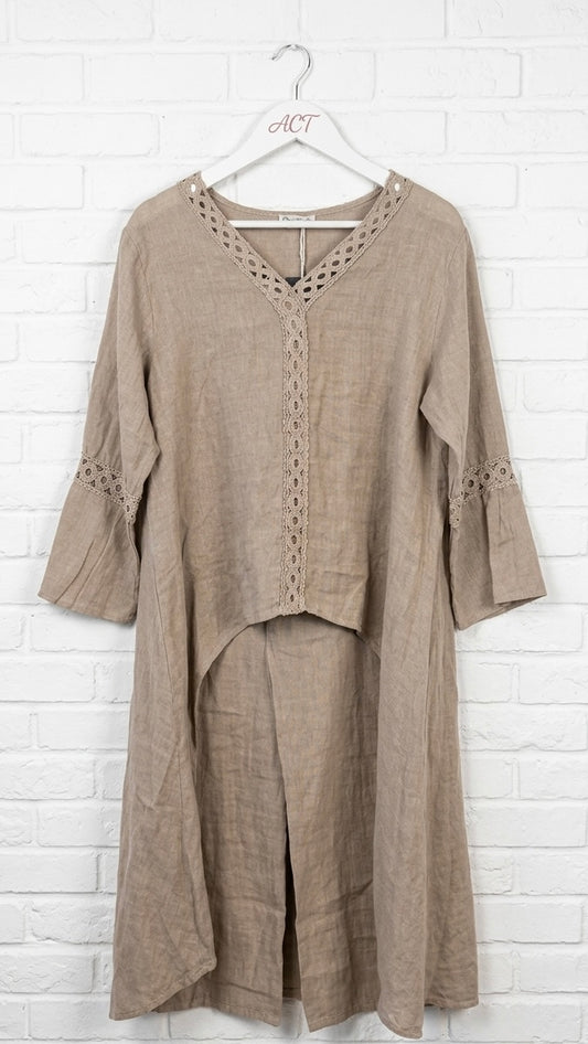 Conjunto lino bordado +5 colores