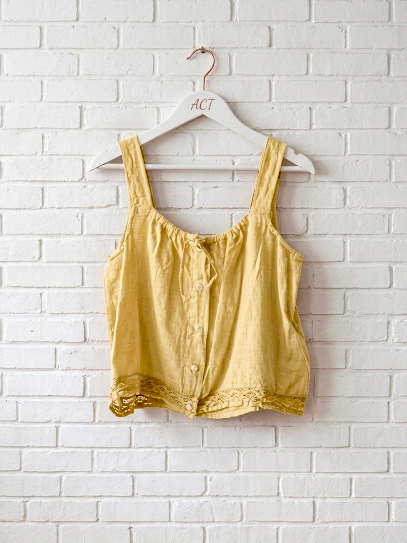Top de lino con encaje +8 colores
