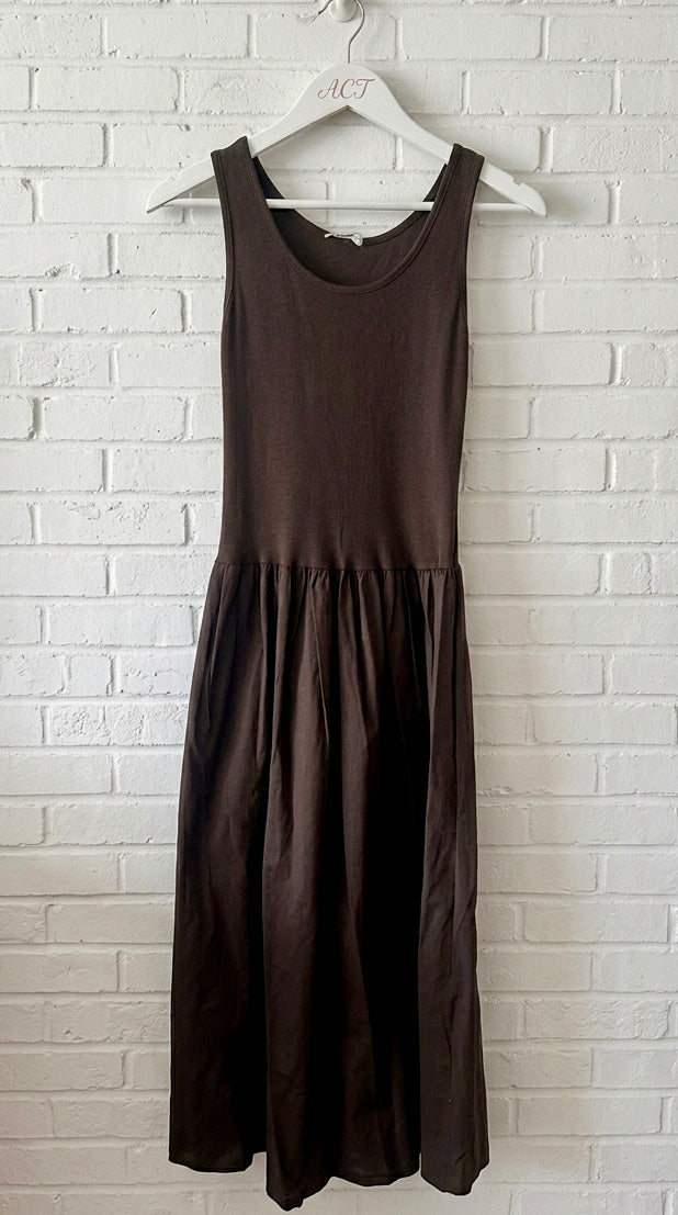 Vestido combinado con punto