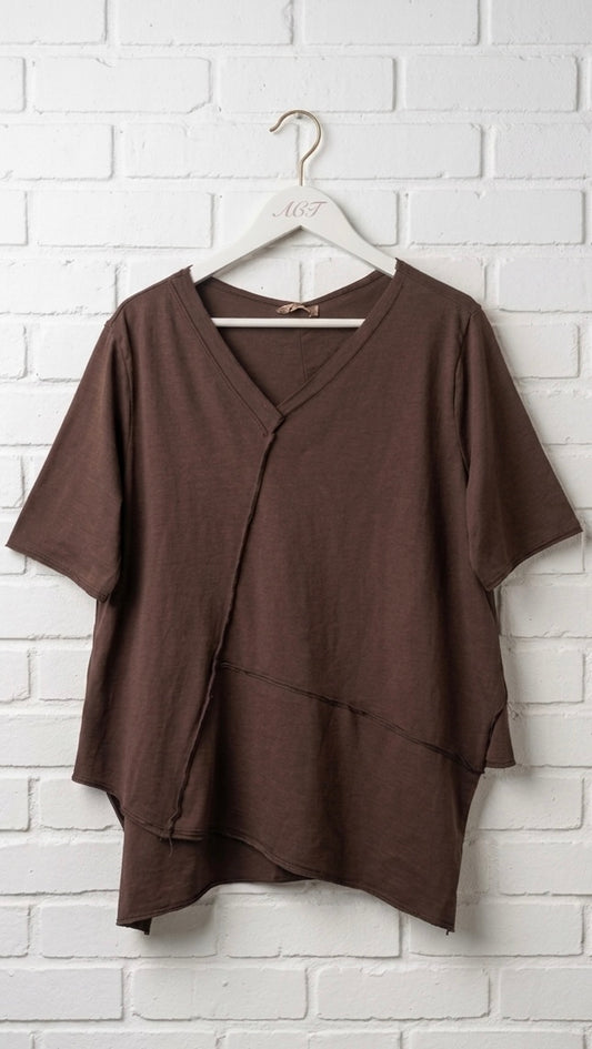 Camiseta irregular manga corta +5 colores