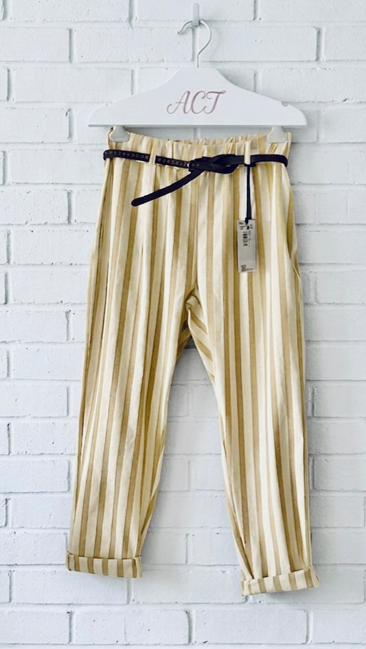 Pantalón recto rayas +3 colores