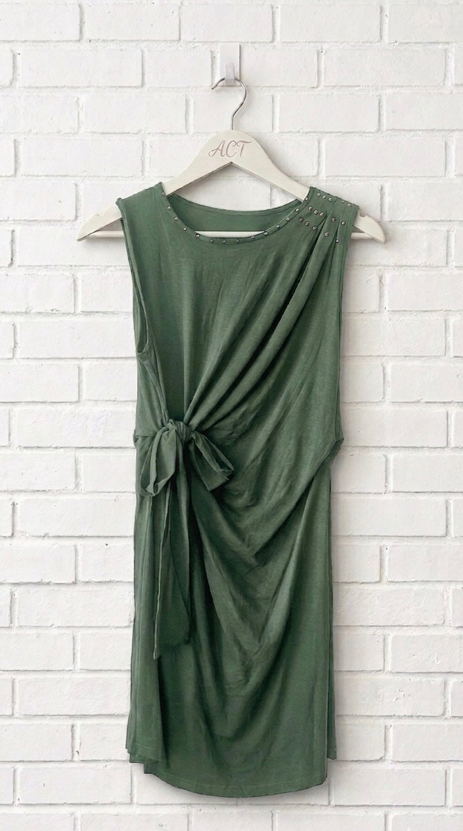 Vestido lazada con tachas +3 colores