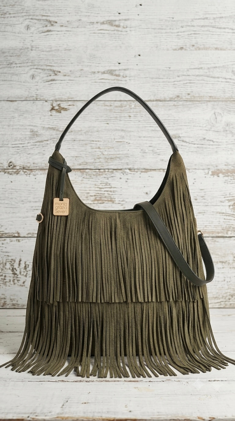 Bolso de Hombro con Flecos Maria Grazia Severi +2 colores
