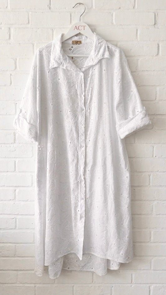 Vestido camisero largo senda +1color