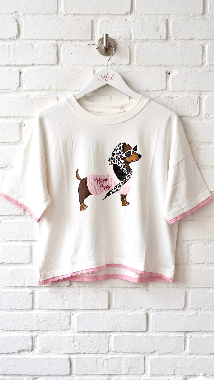 Camiseta Dog Happy Puppy +2 colores