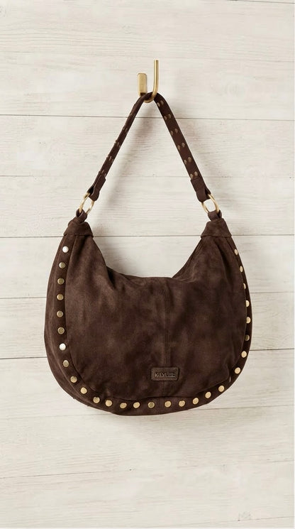 Bolso Hobo de Antelina con Tachuelas +3 colores