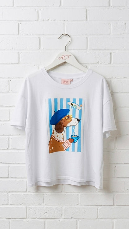 Camiseta parisina hello +1 color