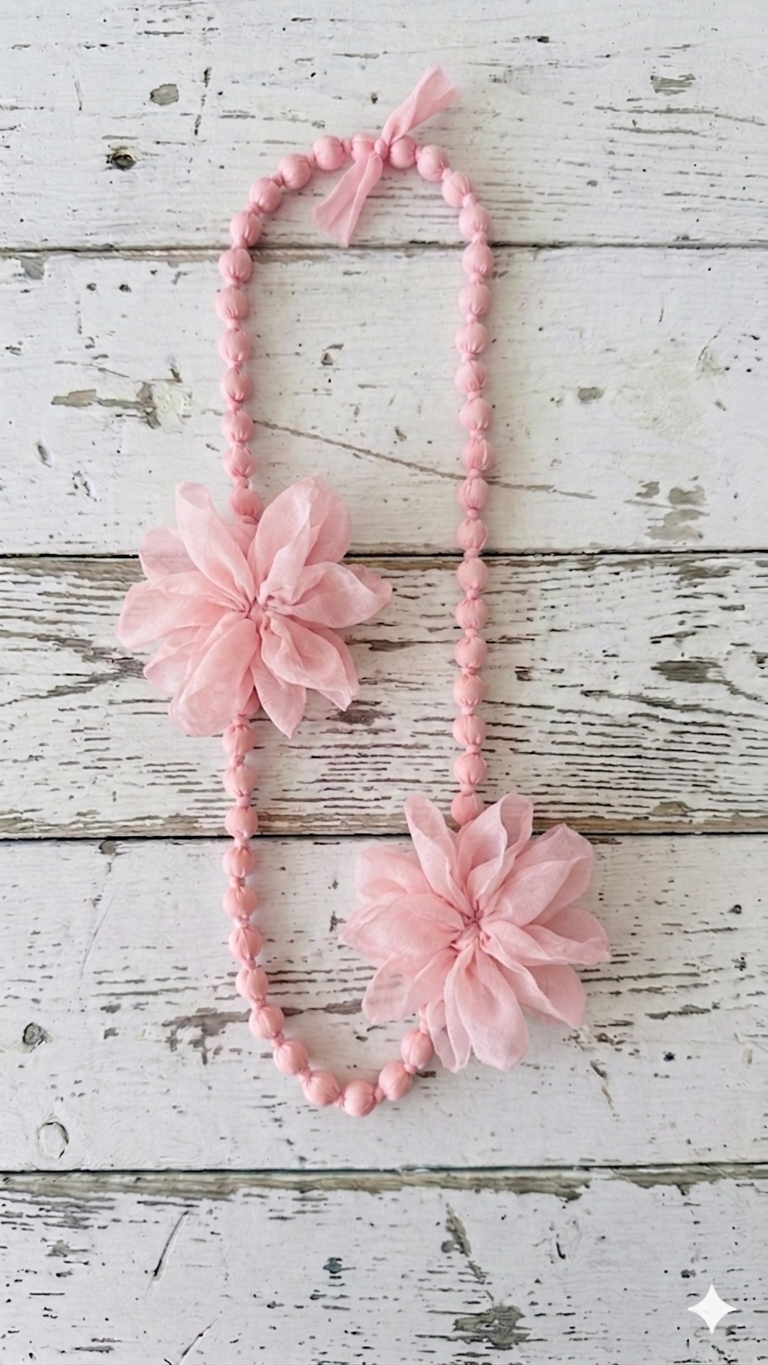 Collar bolas flores +7 colores