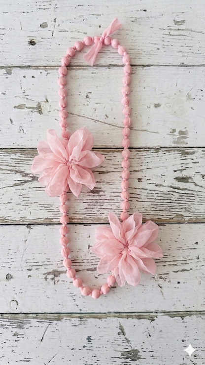 Collar bolas flores +7 colores