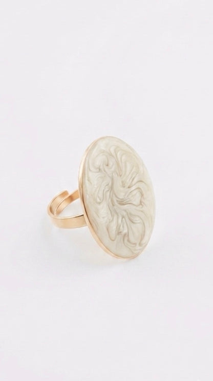 Anillo Maxi óvalo marmoleado +6 colores