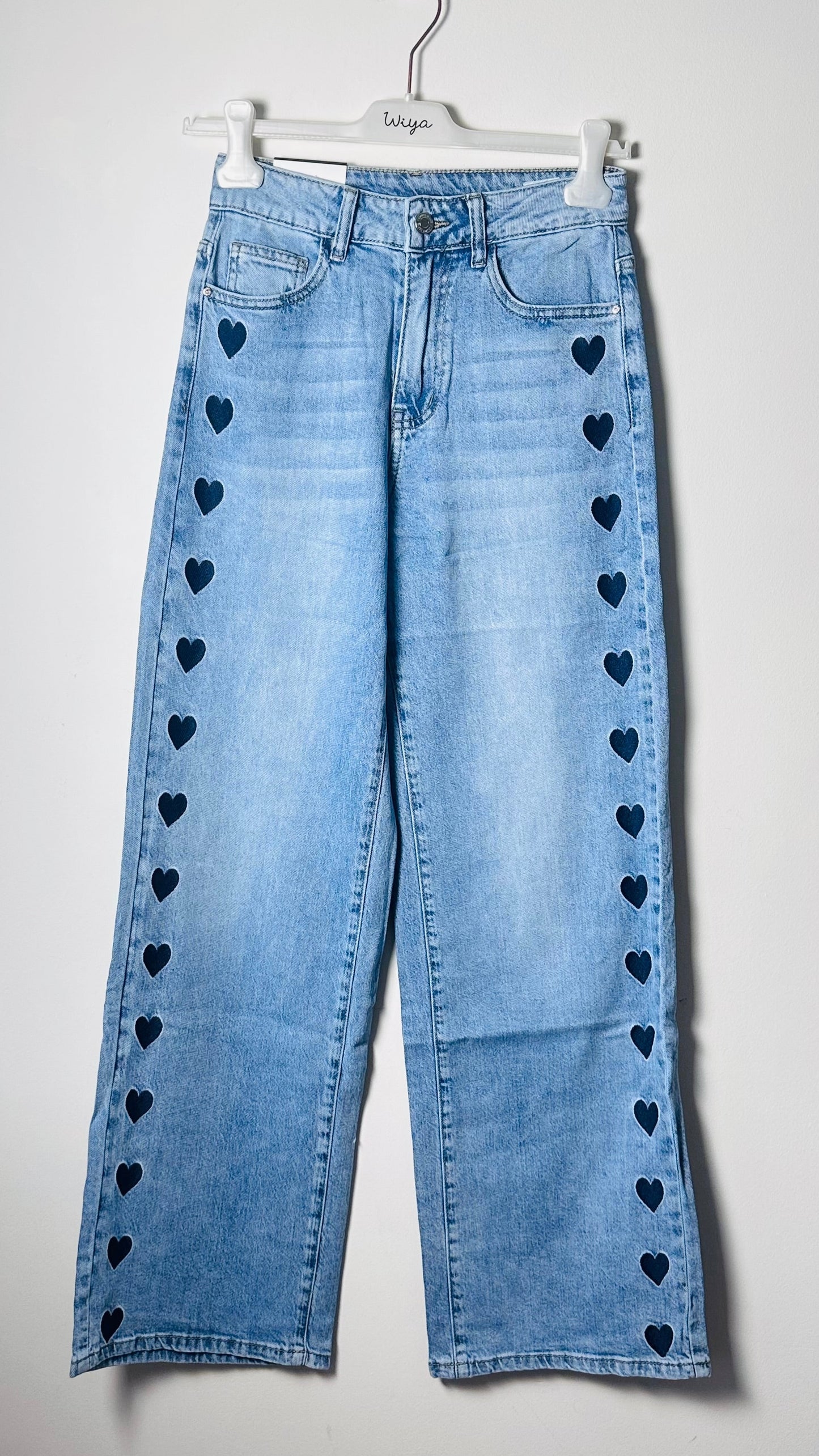 Pantalón tejano corazones