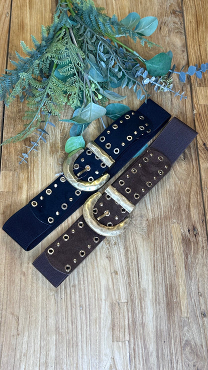 Elastic studded belt +1 color