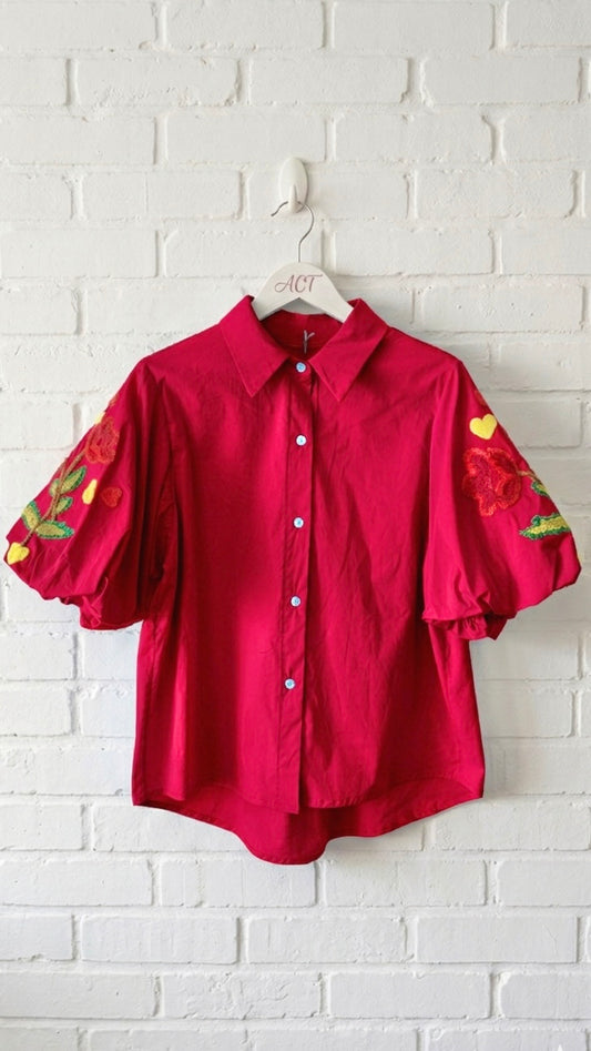 Camisa Amapola bordada+2 colores