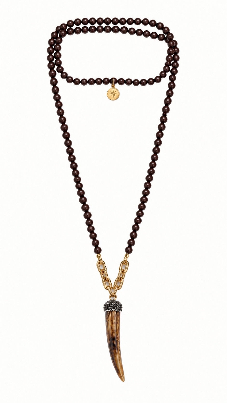 Collar Medalla & Colmillo