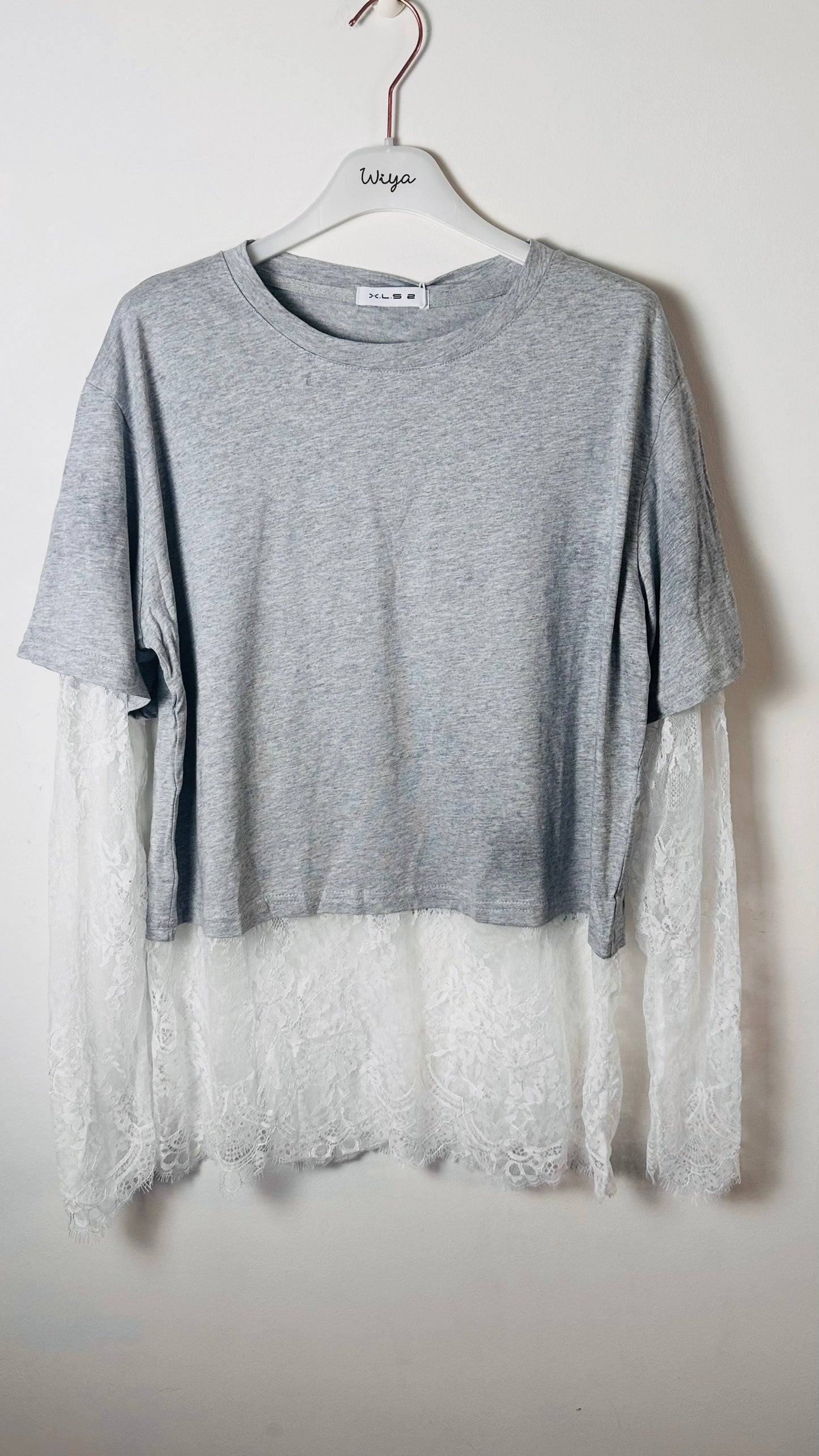 Camiseta combi encaje