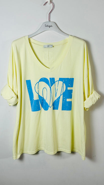 Camiseta love +3 colores