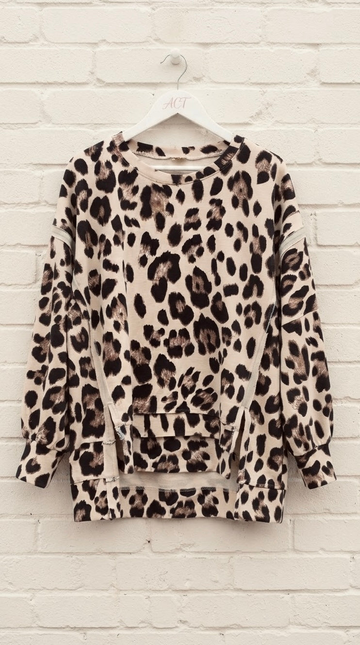 Sudadera Leopardo Oversize Wild Comfort
