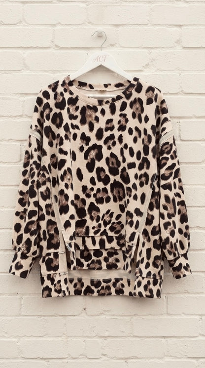 Sudadera Leopardo Oversize Wild Comfort