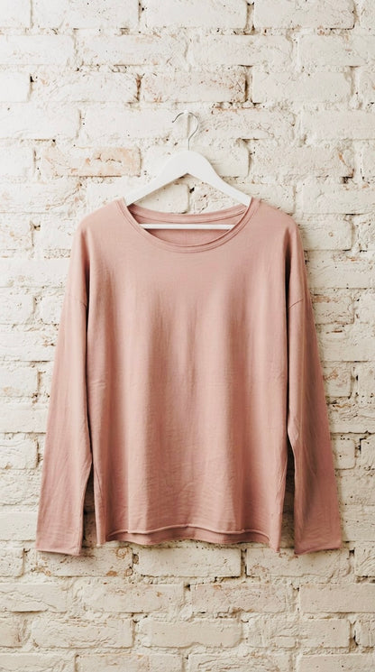 Camiseta Básica 100% Algodón Manga Larga +9 colores