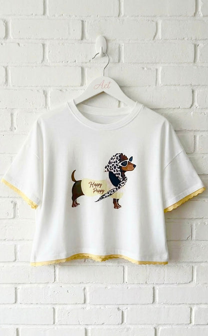 Camiseta Dog Happy Puppy +2 colores