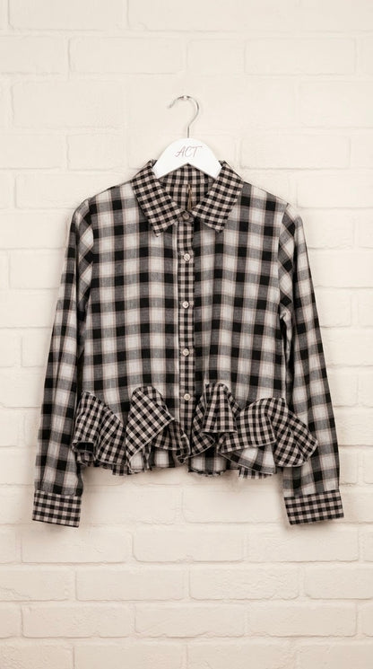 Camisa Volante Vichy +1color
