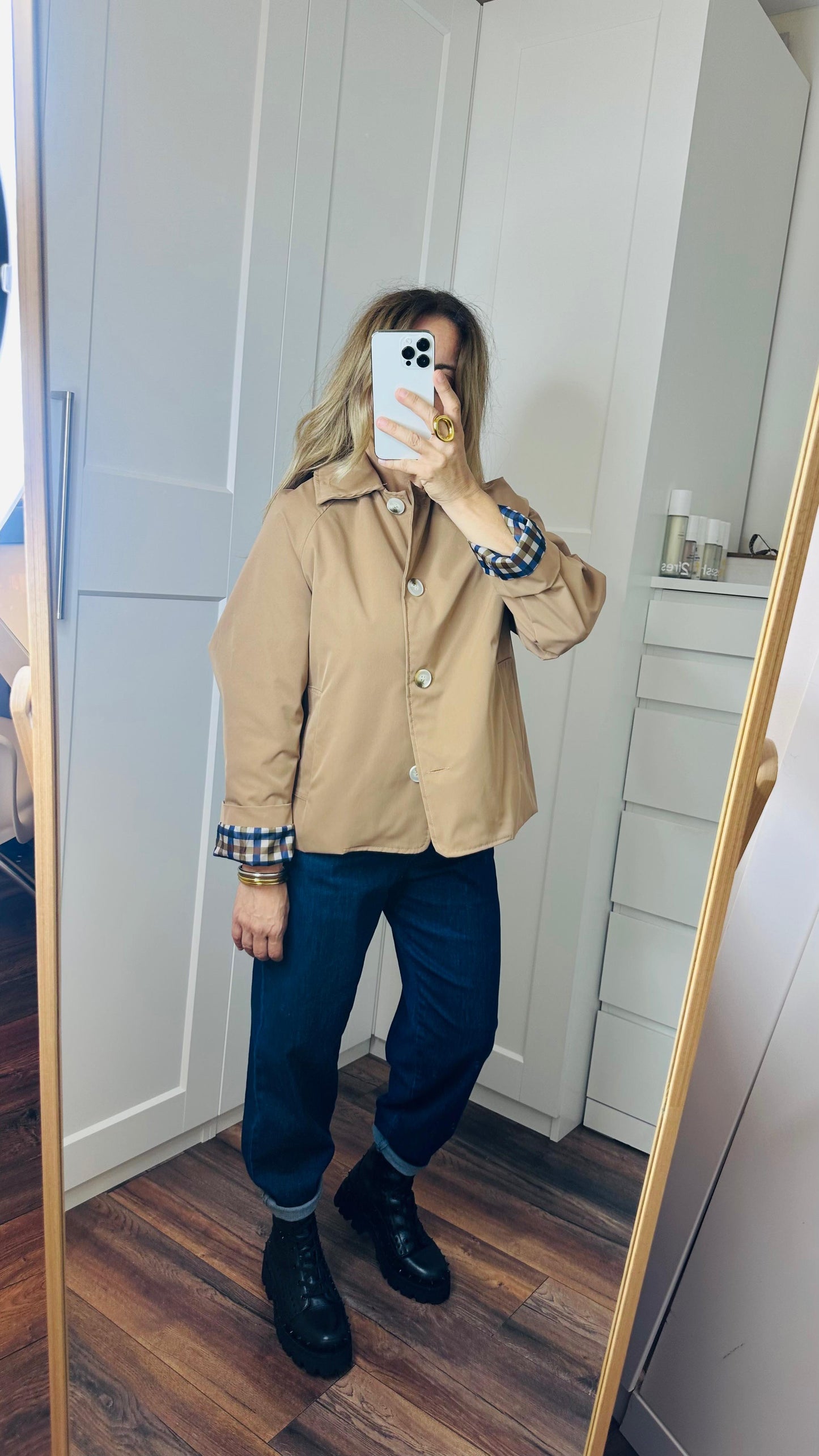 Trench con vichy +1 color