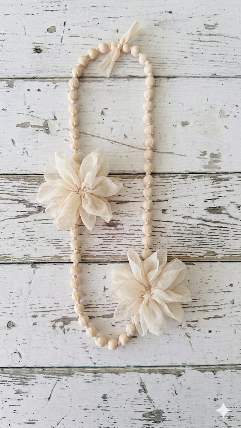 Collar bolas flores +7 colores