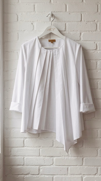 Blusa Plisada Asimétrica+1 color