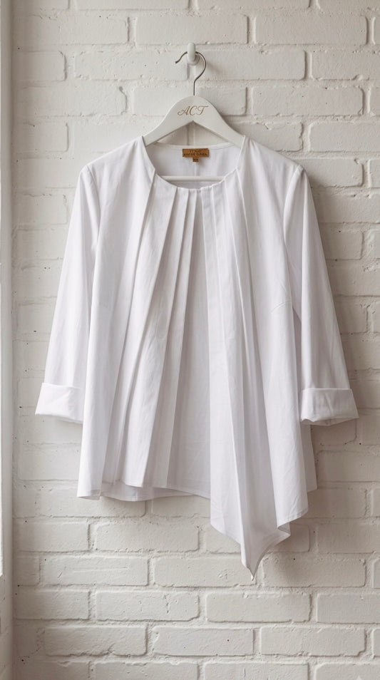 Blusa Plisada Asimétrica+1 color