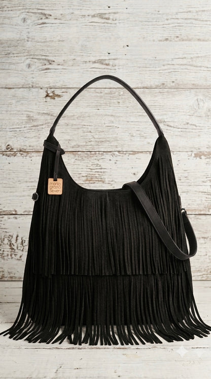Bolso de Hombro con Flecos Maria Grazia Severi +2 colores