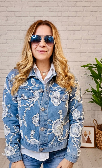 Chaqueta texana bordada