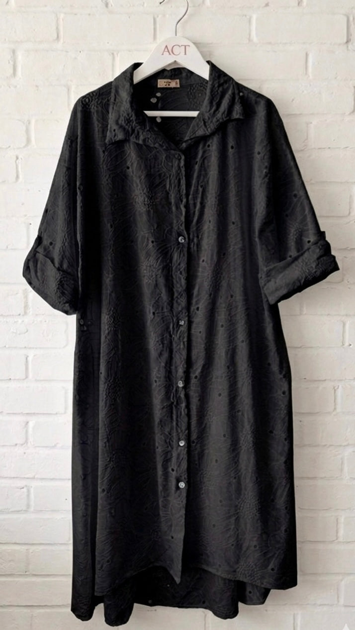 Vestido camisero largo senda +1color