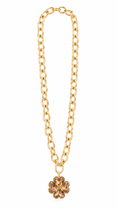 Collar Trébol Cristal Gold +1 color