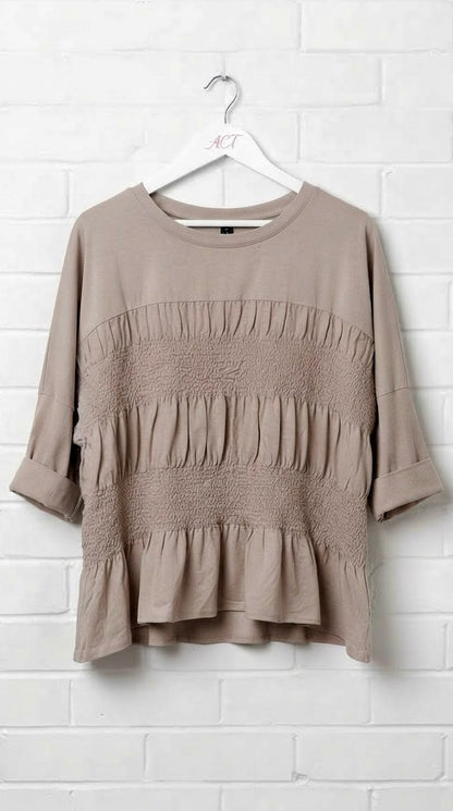 Camiseta Basic Manga Larga Nido de abeja +5 colores