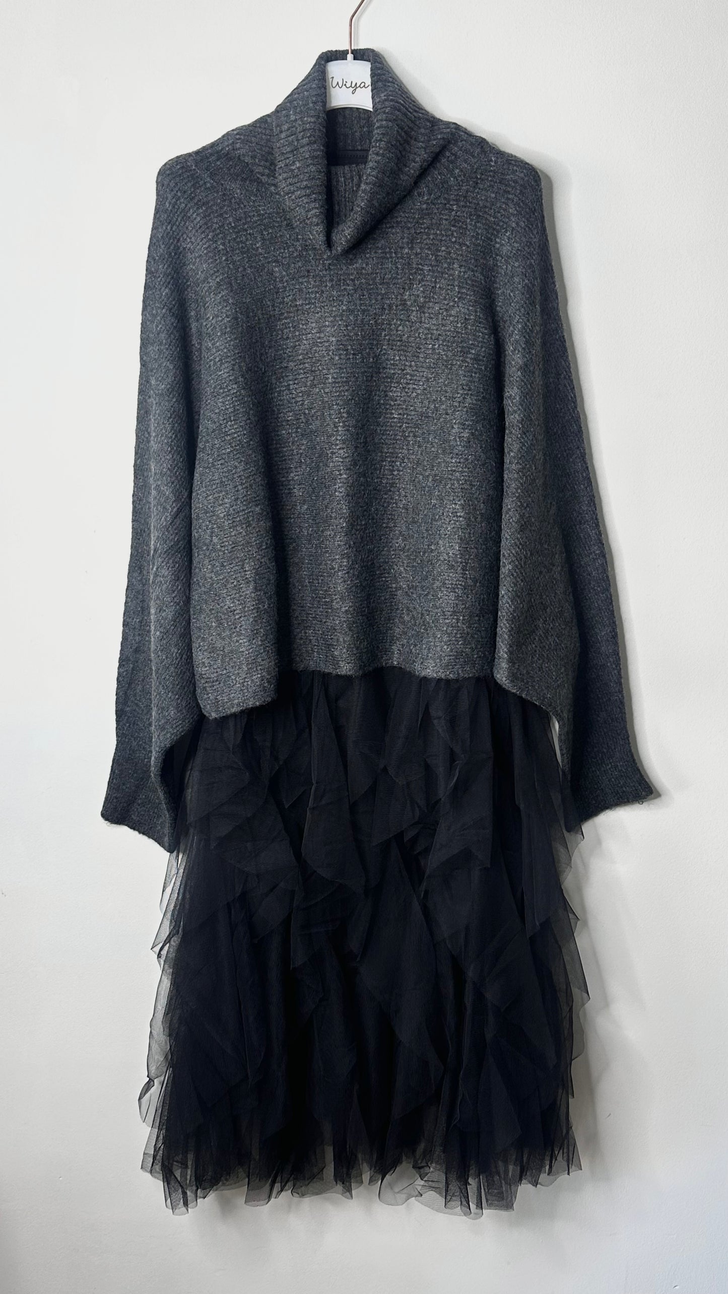 Tulle dress set with collar +2 colors