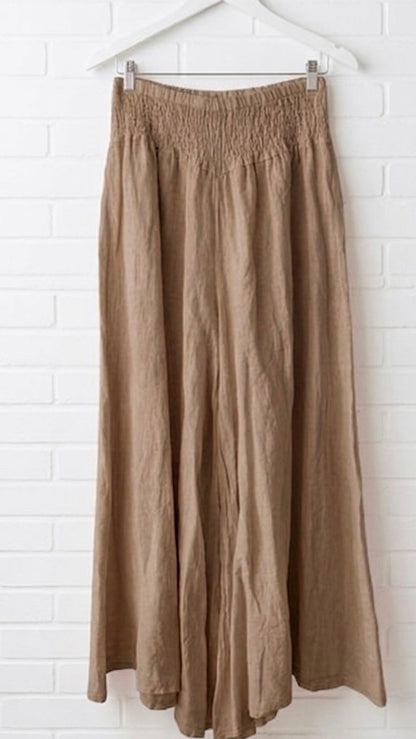 Pantalón palazzo de lino Aurora +6 colores