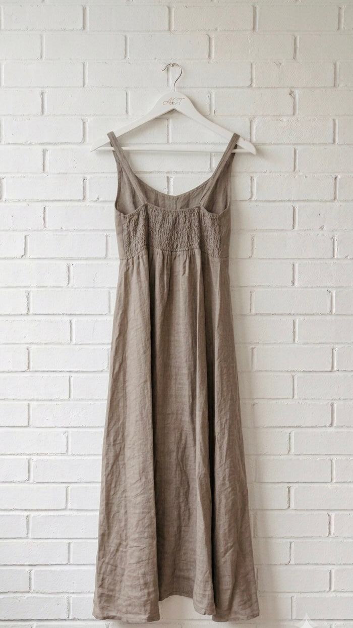 Vestido de lino oasis fluido +4 colores