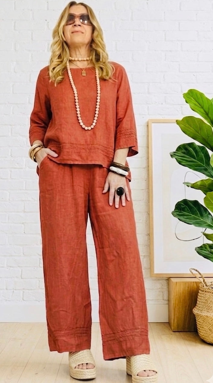 Conjunto Lino, luxury +5 colores