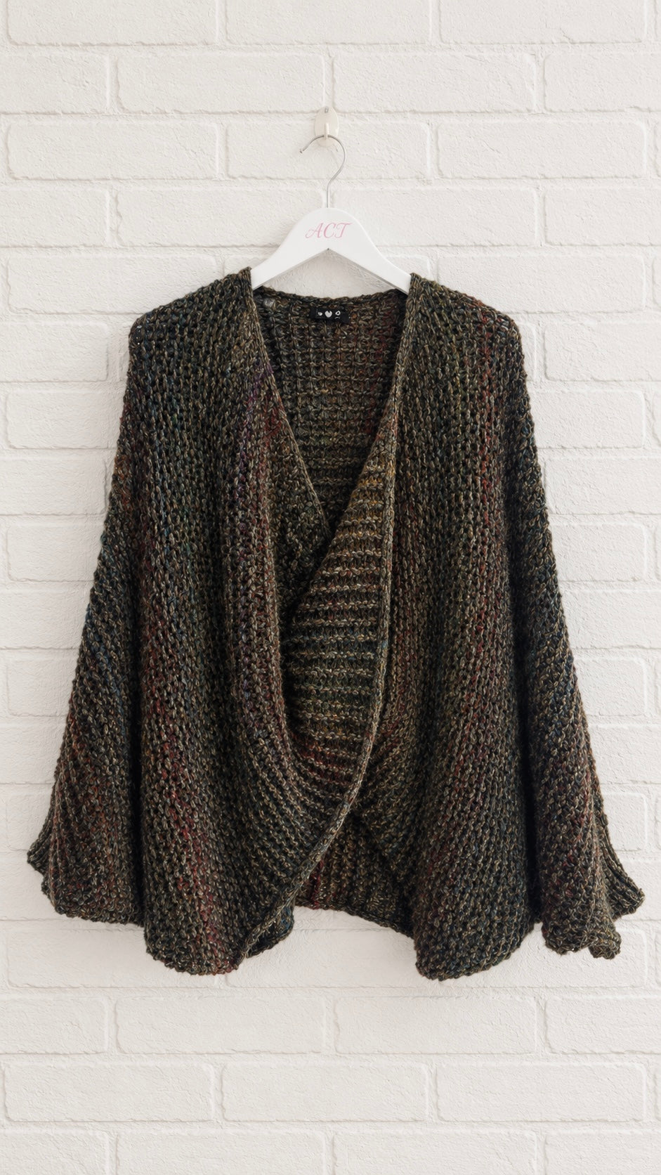 Cárdigan Poncho Jaspeado +4 colores